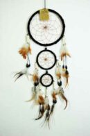 Dream Catcher 3 Circles Black 16cm