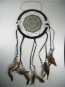 Dream Catcher Pentagram On Flames 22cm