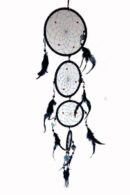 Dream Catcher Beaded With Mirrors Black 4 Circles