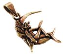 Pendant Bronze Fairy On Moon