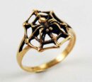 Ring Bronze Spider And Web