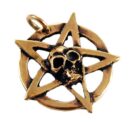 Pendant Bronze Pentacle Skull
