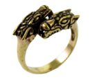Ring Bronze Twin Headed Celtic Dragon