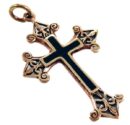 Pendant Bronze Black Cross