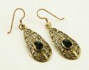 Earring Bronze Drop Onyx