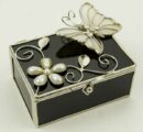 Jewellery Box Black Glass L7cm