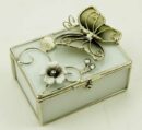 Jewellery Box White Glass L7cm