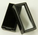 Box Plastic Window Black 1X2 Inch 20pcs