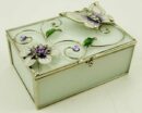 Jewellery Box White Glass L10cm