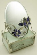 Jewellery Box White Glass L12cm