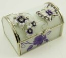 Jewellery Box White Glass L10cm