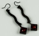 Earring Fashion With Red Cz Stones