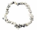 Bracelet Chip White Howlite 7 Inch
