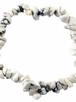 Bracelet Chip White Howlite 7 Inch