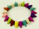 Bracelet Spike Howlite Dyed Multi Colour