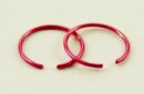 Nose Ring Stainless Steel Pink 4Pcs