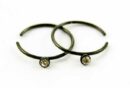Nose Ring Stainless Steel With Black Stone 4Pcs