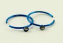 Nose Ring Stainless Steel With Blue Stone 4pcs