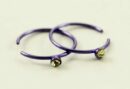 Nose Ring Stainless Steel With Purple Stone 4Pcs