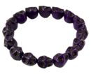 Bracelet Skull Purple Howlite