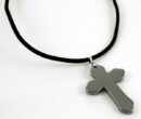 Necklace Hematite Cross 5cm
