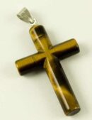 Pendant Cross Tiger Eye 30X20mm