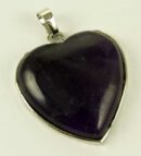 Pendant Heart Amethyst Stone