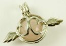 Pendant Wings Rose Quartz Ball