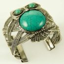 Bangle Pewter Turquoise Owl