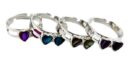 Ring Shell Hearts 4pcs