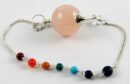 Pendulum Seven Chakra Ball Rose Quartz