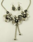 Necklace And Earrings Set Pewter