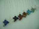 Necklace Assorted Semi Precious Stones Cherub