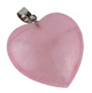 Pendant Rose Quartz Heart 25mm