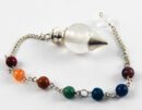 Pendulum Seven Chakra Ball Crystal Quartz