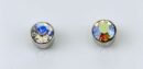 Earring Stud Magnetic AB Rainbow W0.5cm