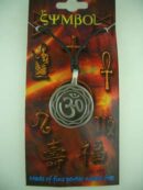 Pendant Pewter Om In Circle