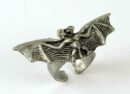 Ring Pewter Bat With Long Wing