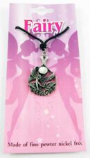 Pendant Pewter Fairy In Circle