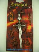 Pendant Pewter Jagged Sword