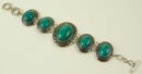 Bracelet Pewter Oval Turquoise