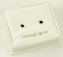 Earring Silver Amethyst Stone Claw 2mm