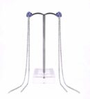 Earring Triple Cup Clear Stone