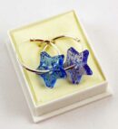 Earring Hoop With Blue Star
