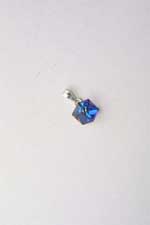 Pendant Silver Rainbow Cube 10mm