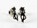 Earring Silver Cat