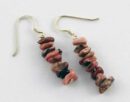 Earring Chip Stones Rhodanite 5x5mm