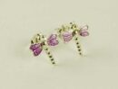 Earring Dragonfly Enamel Purple