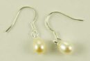 Silver Earring Pearl 5-6mm