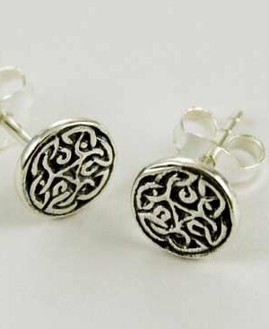 Earring Silver Stud Celtic Circle